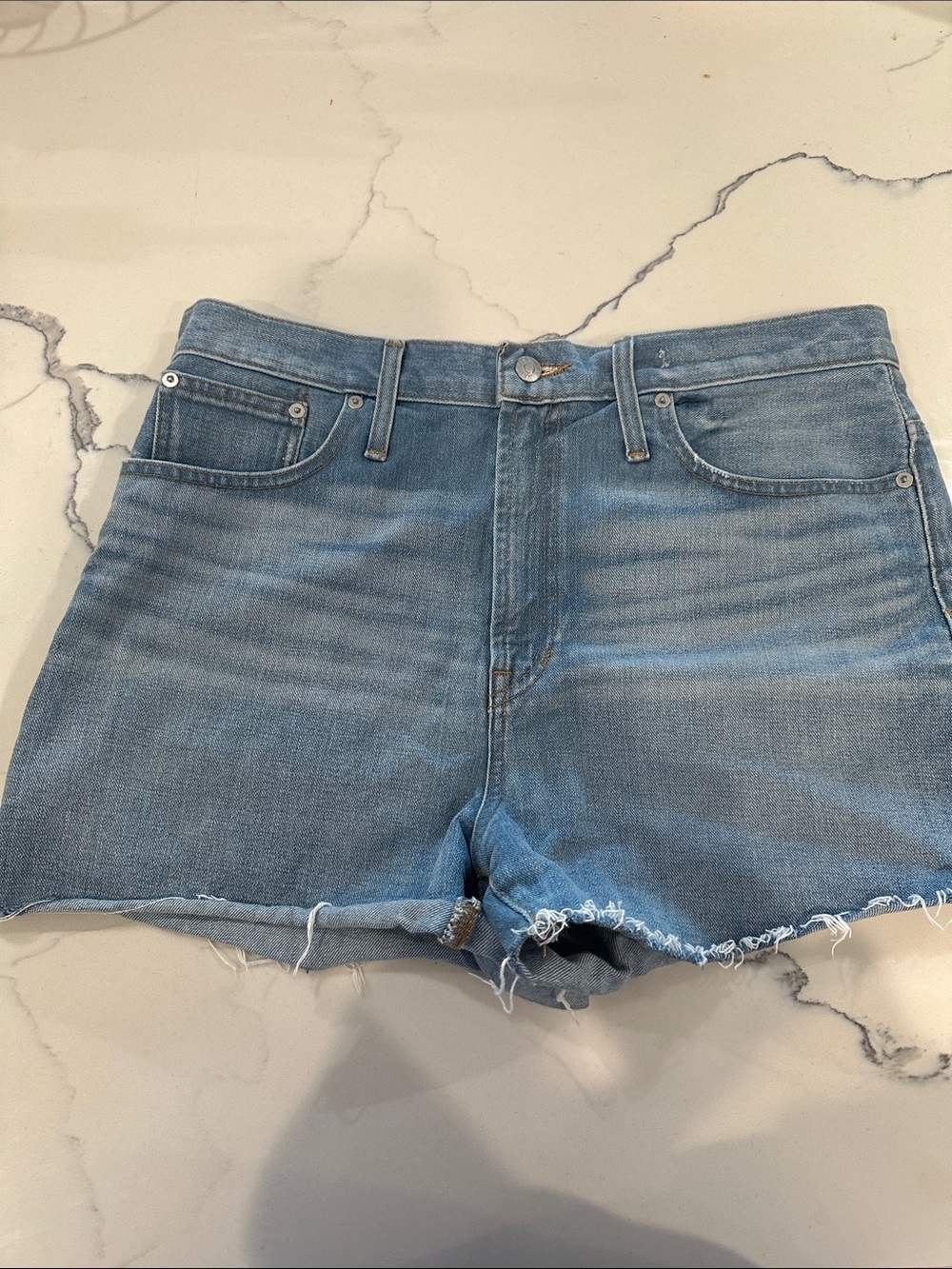 Madewell Perfect Jean Short High-Rise Light Blue Denim Women’s Size 31